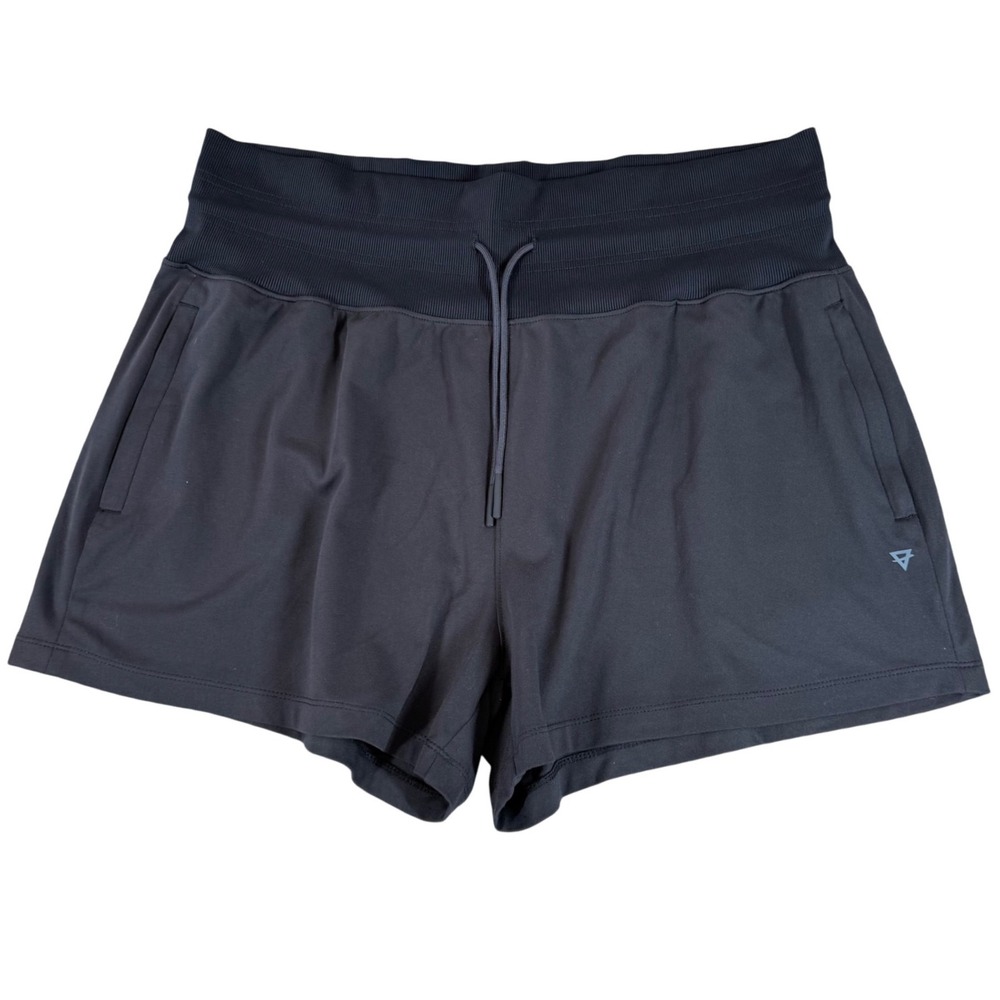 LIV Outdoor Womens XL Navy Blue Active Hiking Shorts High Rise Zip Pockets
